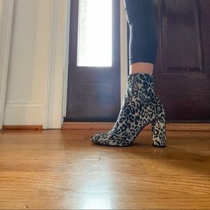 leopard print booties